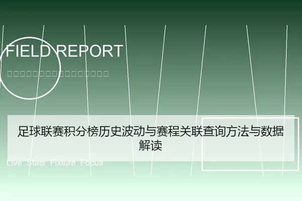 足球联赛积分榜历史波动与赛程关联查询方法与数据解读